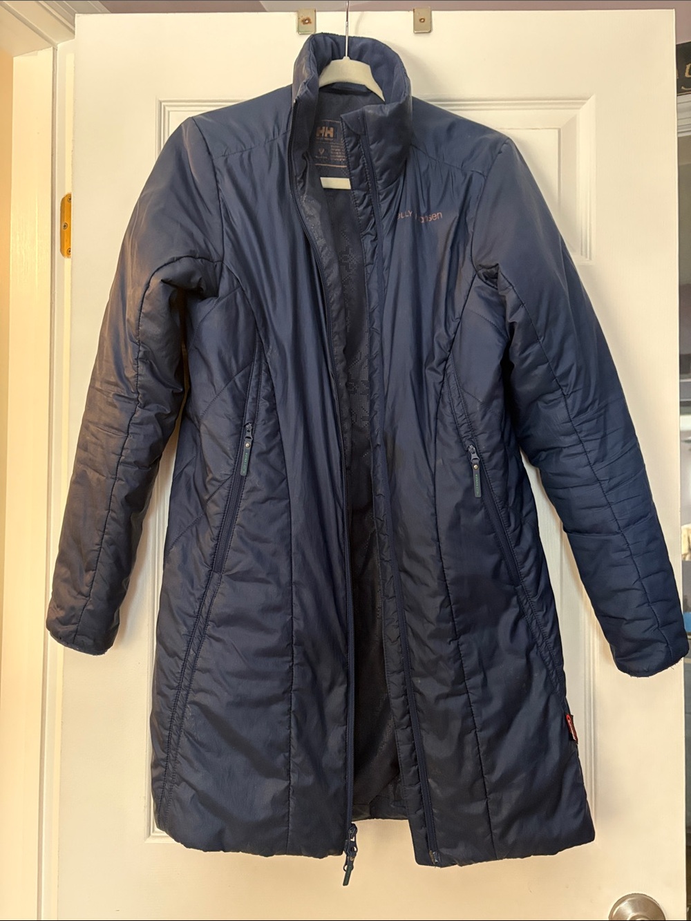 Helly Hansen Women's Navy Long Insulated Puffer Coat